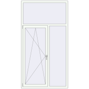 REHAU Euro 70 1200x2250 мм Білий (RAL 9016) з двох сторін