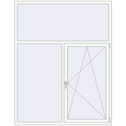 REHAU Euro 70 1710x2180 мм Білий (RAL 9016) з двох сторін
