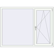 REHAU Brillant-Design 1640x1230 мм Білий (RAL 9016) з двох сторін