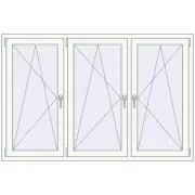 REHAU Euro 60 1800x1200 мм Білий (RAL 9016) з двох сторін