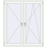 REHAU Euro 70 1300x1500 мм Білий (RAL 9016) з двох сторін