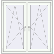 REHAU Euro 60 1220x1220 мм Білий (RAL 9016) з двох сторін