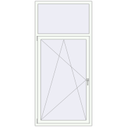 REHAU SYNEGO MD 1000x2200 мм Білий (RAL 9016) з двох сторін