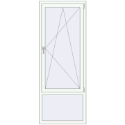 REHAU Brillant-Design 770x2010 мм Білий (RAL 9016) з двох сторін
