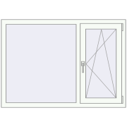 REHAU Brillant-Design 1320x930 мм Білий (RAL 9016) з двох сторін REHAU Brillant-Design 1320x930 мм Білий (RAL 9016) з двох сторін