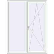 REHAU Euro 60 1500x2000 мм Білий (RAL 9016) з двох сторін REHAU Euro 60 1500x2000 мм Білий (RAL 9016) з двох сторін