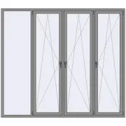 Altest Pony 375 2500x2200 мм RAL 9007 Grey aluminium з двох сторін