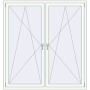 REHAU Brillant-Design 1620x1730 мм Білий (RAL 9016) з двох сторін