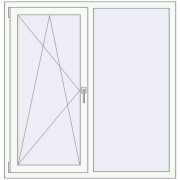 REHAU Brillant-Design 1300x1330 мм Білий (RAL 9016) з двох сторін