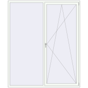 REHAU Euro 70 2000x2400 мм Білий (RAL 9016) з двох сторін