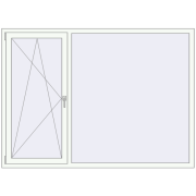 REHAU SYNEGO MD 2020x1450 мм Білий (RAL 9016) з двох сторін