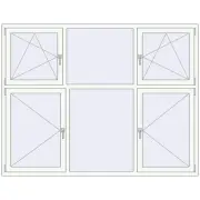 REHAU Euro 60 2200x1700 мм Білий (RAL 9016) з двох сторін