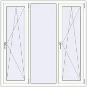 REHAU Euro 70 1500x1500 мм Білий (RAL 9016) з двох сторін