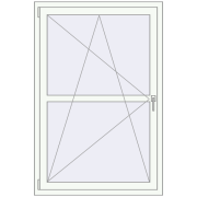 REHAU Euro 70 1000x1500 мм Білий (RAL 9016) з двох сторін