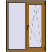 REHAU SYNEGO MD 1000x1300 мм LIGHT_OAK з двох сторін