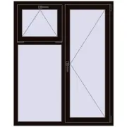 REHAU Euro 60 1200x1500 мм BLACK_BROWN з двох сторін REHAU Euro 60 1200x1500 мм BLACK_BROWN з двох сторін
