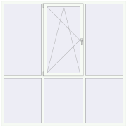 REHAU Euro 70 2300x2300 мм Білий (RAL 9016) з двох сторін