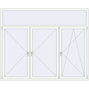 REHAU Euro 70 2450x2010 мм Білий (RAL 9016) з двох сторін REHAU Euro 70 2450x2010 мм Білий (RAL 9016) з двох сторін