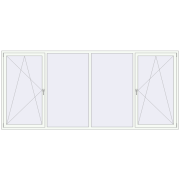 REHAU SYNEGO MD 3600x1600 мм Білий (RAL 9016) з двох сторін