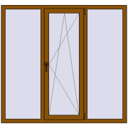 REHAU Euro 60 1600x1500 мм GOLDEN OAK з двох сторін