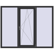REHAU Euro 70 1760x1400 мм ANTHRACITE_GREY_GLATT з двох сторін REHAU Euro 70 1760x1400 мм ANTHRACITE_GREY_GLATT з двох сторін