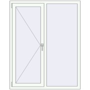 Вікна 1200x1500 мм REHAU Euro 60 Білий (RAL 9016) з двох сторін