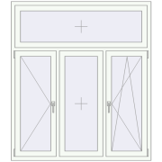 REHAU Euro 60 1500x1700 мм Білий (RAL 9016) з двох сторін