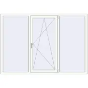 REHAU Euro 70 2030x1420 мм Білий (RAL 9016) з двох сторін