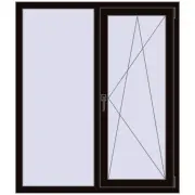 REHAU Brillant-Design 1200x1400 мм BLACK_BROWN з двох сторін