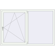 REHAU Euro 60 1800x1200 мм Білий (RAL 9016) з двох сторін