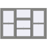 Altest Pony 375 1800x1200 мм RAL 9007 Grey aluminium з двох сторін