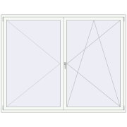 REHAU Euro 60 2300x1800 мм Білий (RAL 9016) з двох сторін