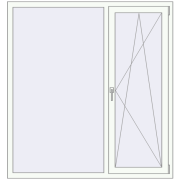 Вікна 1500x1600 мм REHAU Brillant-Design Білий (RAL 9016) з двох сторін