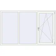 REHAU Euro 60 2070x1310 мм Білий (RAL 9016) з двох сторін REHAU Euro 60 2070x1310 мм Білий (RAL 9016) з двох сторін