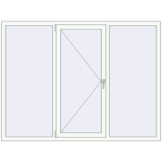 Вікна 2000x1500 мм REHAU SYNEGO MD Білий (RAL 9016) з двох сторін