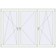 REHAU Euro 70 2180x1540 мм Білий (RAL 9016) з двох сторін