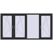 REHAU SYNEGO MD 2400x1200 мм BLACK_ULTI-MATT з двох сторін REHAU SYNEGO MD 2400x1200 мм BLACK_ULTI-MATT з двох сторін