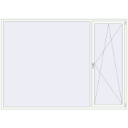 REHAU SYNEGO MD 2800x2000 мм Білий (RAL 9016) з двох сторін
