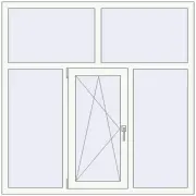 REHAU Brillant-Design 1500x1500 мм Білий (RAL 9016) з двох сторін