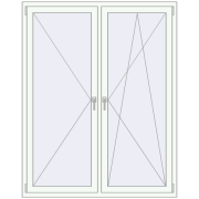 REHAU Brillant-Design 1400x1800 мм Білий (RAL 9016) з двох сторін