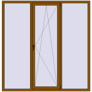 REHAU Euro 60 1950x2000 мм GOLDEN OAK з двох сторін