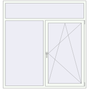 REHAU Euro 70 1780x1870 мм Білий (RAL 9016) з двох сторін