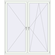 REHAU Euro 70 1700x2000 мм Білий (RAL 9016) з двох сторін