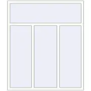 REHAU Euro 60 1460x1710 мм Білий (RAL 9016) з двох сторін
