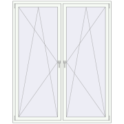 REHAU Euro 70 1700x2100 мм Білий (RAL 9016) з двох сторін REHAU Euro 70 1700x2100 мм Білий (RAL 9016) з двох сторін