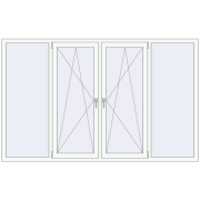 REHAU Euro 70 2400x1500 мм Білий (RAL 9016) з двох сторін