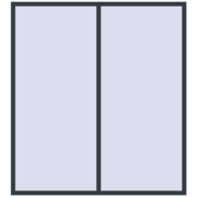 Вікна 2000x2200 мм REHAU Brillant-Design ANTHRACITE_GREY_STRUKTURAL з двох сторін