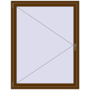 REHAU Euro 70 1200x1550 мм WALNUT з двох сторін REHAU Euro 70 1200x1550 мм WALNUT з двох сторін