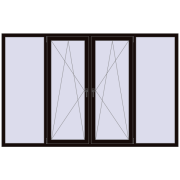 REHAU Euro 70 2500x1600 мм BLACK_BROWN з двох сторін