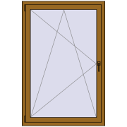 Вікна 1000x1500 мм REHAU SYNEGO MD LIGHT_OAK з двох сторін